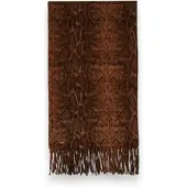 Twinset for woman. 262TO5020 Brown animal print stole (OSFA), Casual, Polyester