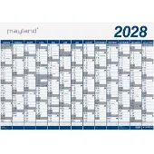 Mayland Kæmpekalender 1x13 mdr. PP-plast rør 2028