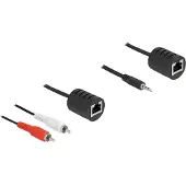 DeLOCK 87859, RJ-45, Naaras, RCA + 3.5mm, Uros, Musta, Punainen, Valkoinen