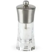 Peugeot Ouessant Salt Mill in Stainless Steel and Acrylic 14 cm