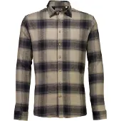 Lindbergh Heavy Checked Twill Shirt L/S - Beige - M