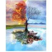 Figure'd Art Figured Art Ristipistotyö 4 Seasons Tree