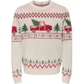 Only & Sons Neulepaita 'ONSX-MAS 1' beige / vihreä / punainen