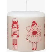 Broste Copenhagen Fairy Tale Parchment Candle - Red - Ø 8 CM