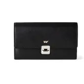 Braun Büffel Golf 3.0 Lompakko RFID-suoja Nahka 17 cm Musta