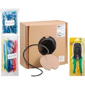 Goobay CAT 6 verkkokaapelisarja ulkoreititykseen, U / UTP, musta