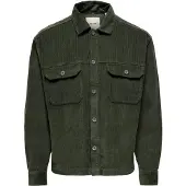 Only & Sons Onssimon Cord Rlx 017 Shirt - Khaki green - S