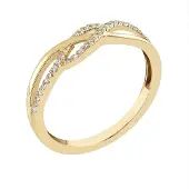 Lykken Elegance crossover timanttisormus 0.16 ct-190