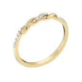 Lykken Elegance kiertyvä timanttisormus 0.16 ct-170