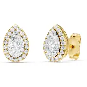 Midem Amsterdam timanttikorvakorut 1.00ct keltakulta