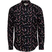 Only & Sons Paita 'ONSALF XMAS' sininen / roosa / verenpunainen / musta