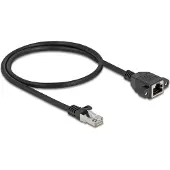 DeLOCK 90774, 0,5 m, Cat6a, S/FTP (S-STP), RJ-45, RJ-45, Musta