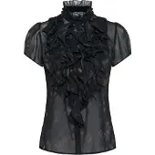 Saint tropez Liljasz Crinkle Ss Shirt - Black - L