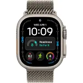 Apple Watch 49 mm Milanolaisranneke M, luonnonvaalea titaani