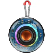 STREETZ – Läpinäkyvä Bluetooth-kaiutin TWS- ja LED-valotehosteilla, 5 W (S110-BLK)