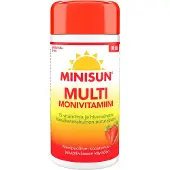Minisun Monivitamiini Multi Mansikka 90 tabl