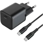 Dacota Platinum 45 W GaN-laturisarja USB-C 2 m, musta