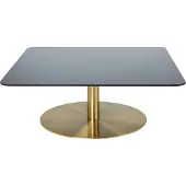 Tom Dixon Flash-sohvapöytä 80x80 cm Kupari-messinkiteline