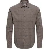 Only & Sons Onsalon Ls Slim Shirt Frml - Brown - M