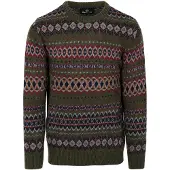 Barbour Neulepaita harmaa / oliivi / tummanoranssi / rubiininpunainen