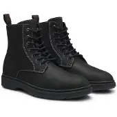 BOSS for man. 50574167 Black Ferling leather boots (40), Flat, Laces, Casual