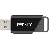 PNY Attaché X, 64 GB, USB A-tyyppi, 3.2 Gen 1 (3.1 Gen 1), 130 MB/s, Liuku, Musta (P-FD64GATTX-GE)