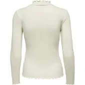 JDY Jdyfransiska Life L/S Hi-Nck Top Jr Noos - White - S
