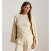 Ralph Lauren for woman. 200P14057003 Beige Jersey Cape (M), Casual, Modal