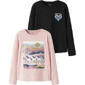 Name it Paita 'NKFVIX' vaaleansininen / pastellinpinkki / musta / valkoinen