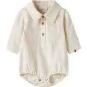 Lil´ Atelier Nbmhadam Ls Body Shirt Lil - Cream - 80