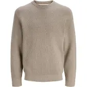 Jack & Jones Jjmilano Stitch Knit Crew Neck Sn - Beige - S