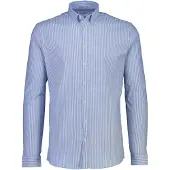 Lindbergh Striped Superflex Oxford L/S - Blue - S