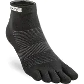 Injinji Men's Run Original Weight Mini-Crew Black Treenisukat S