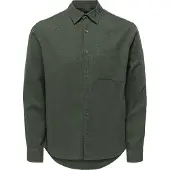 Only & Sons Onsmars Reg Fit Ls Shirt Noos - Grey - L