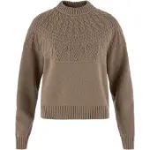 Fjällräven Women's Övik Solid Jacquard Knit Suede Brown Pitkähihaiset topit XS