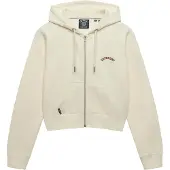 Superdry for woman. W2012286A White Essential Logo Cropped Hoodie (XL), Casual, Cotton