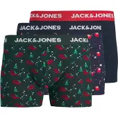 Jack & Jones Bokserishortsit 'JACXMAS STOCK' laivastonsininen / tummanvihreä / punainen / valkoinen