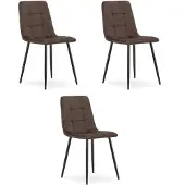 Hobby Hall 3-osainen Kara-ruokapöydän tuolisarja, ruskea/musta