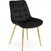 Leobert 4:n ruokailutuolin sarja Bera, 87x53x42 cm, musta/kultainen