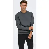 Only & Sons Onsceres Life Crew Neck - Grey - XXL