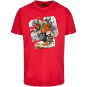 Mister tee Paita ruskea / punainen / musta / valkoinen