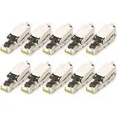 Digitus DN-93631-10, RJ-45, Hopea, Uros, Suora, Sinkki, Cat6a