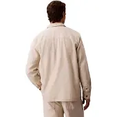 Calvin Klein Ls Linen Easy Overshirt - Cream - L