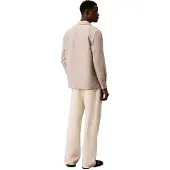 Calvin Klein Ls Linen Viscose Overshirt - Beige - XXL