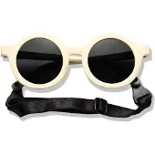 BabyMocs Child Signature Bendable Sunglasses - Cream - 1.5-8Y