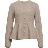 Object Neuletakki 'OBJSaggia' tummabeige
