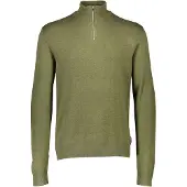 Lindbergh Ecovero Half Zip L/S Knit - Green - S