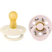 BIBS Studio Colour Bumblebee Tutti 2-pack Lateksi Koko 2, Ivory