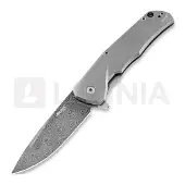 Lionsteel TRE Titanium kääntöveitsi, Raindrop Damascus