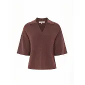 Soft Rebels Srallison Polo Ss Knit - Brown - XL